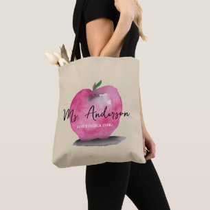 Bolsa Tote Apple Teacher Name Best Teacher Alguma Vez Persona