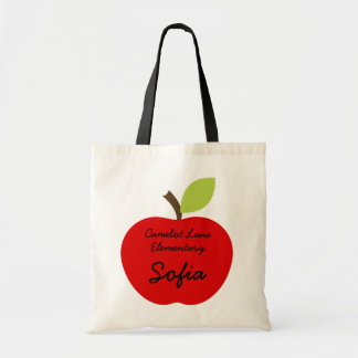 Bolsa Tote Apple vermelho personalizou o saco de livro de