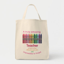 Bolsa Tote Apreciação Colorida do Professor Crayon/ Jardim de