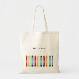 Bolsa Tote Apreciação Colorida do Professor Rainbow Crayons