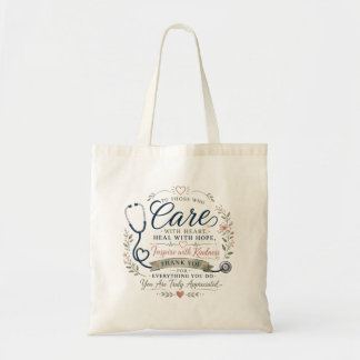 Bolsa Tote Apreciação de Assistência Médica com Coração