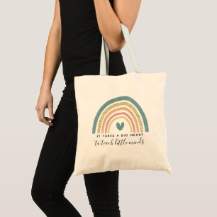 Bolsa Tote Apreciação do Professor Arco-Íris de Aquarela