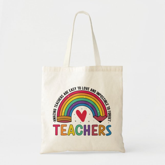 Bolsa Tote Apreciação do Professor Cota Arco-Íris (Frente)