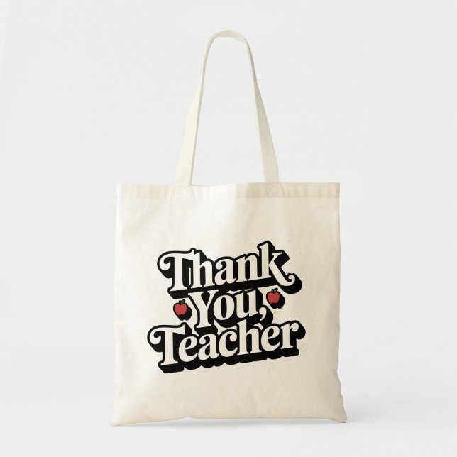 Bolsa Tote Apreciação do Professor Obrigado (Frente)