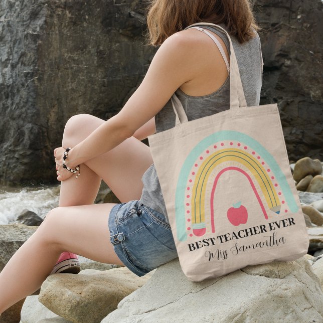 Bolsa Tote Apreciação do Professor Obrigado Personalizado (Criador carregado)