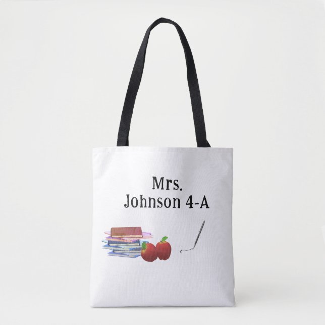 Bolsa Tote Apreciação do Professor Personalizado (Frente)