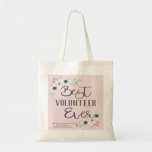 Bolsa Tote Apreciação Personalizada do Melhor Voluntário do M (Frente)