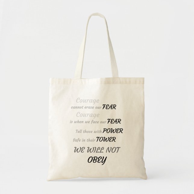 Bolsa Tote Apreenda a sacola do dia (Frente)