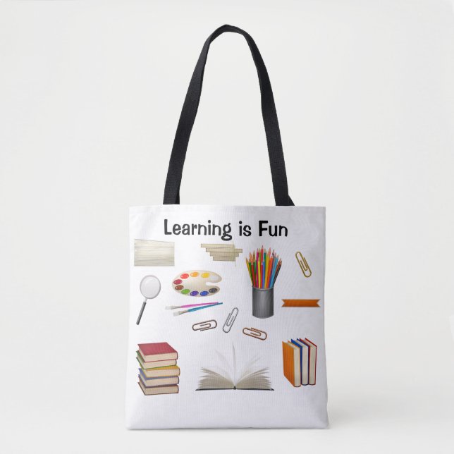 Bolsa Tote Aprendizado de professor é divertido (Frente)
