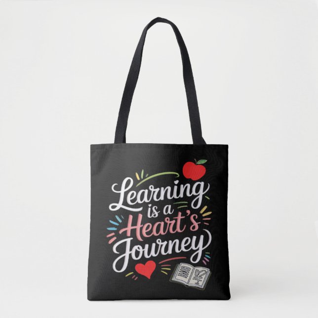 Bolsa Tote Aprendizado é uma jornada do coração (Frente)