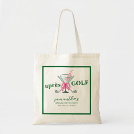 Bolsa Tote Aprés Golf Martini Coquette Bow Bachelorette Party