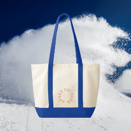 Bolsa Tote Après Ski Club Winter Pink Ski Resort Crest Blue