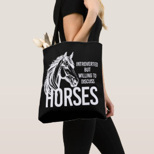 Bolsa Tote Apresentado mas disposto a discutir cavalos engraç
