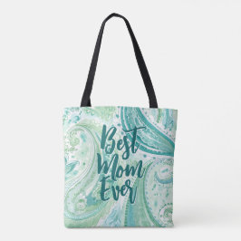 Bolsa Tote Aqua Green Paisley | Saco do Toque do Dia de as mã