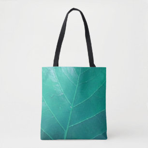 Bolsa Tote Aqua Leaf
