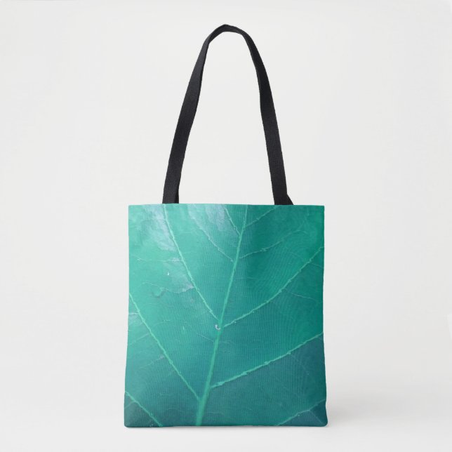 Bolsa Tote Aqua Leaf (Frente)