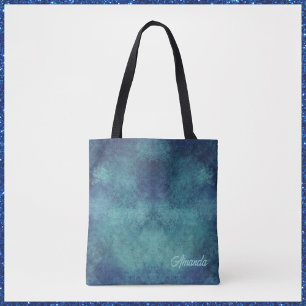 Bolsa Tote Aqua moderno e Abstrato púrpura