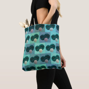 Bolsa Tote Aqua Speckled Lawn Bowls Verificado Padrão,