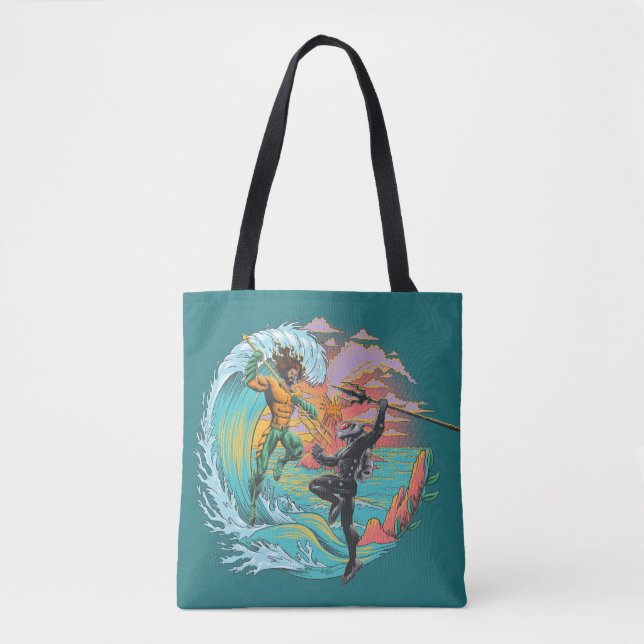 Bolsa Tote Aquaman & Black Manta Tidal Wave (Frente)