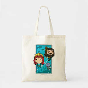Bolsa Tote Aquaman Chibi Mera & Aquaman Undersea Graphic
