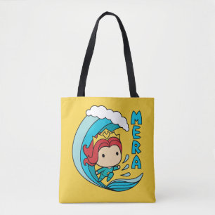 Bolsa Tote Aquaman   Chibi Mera Riding Wave Graphic