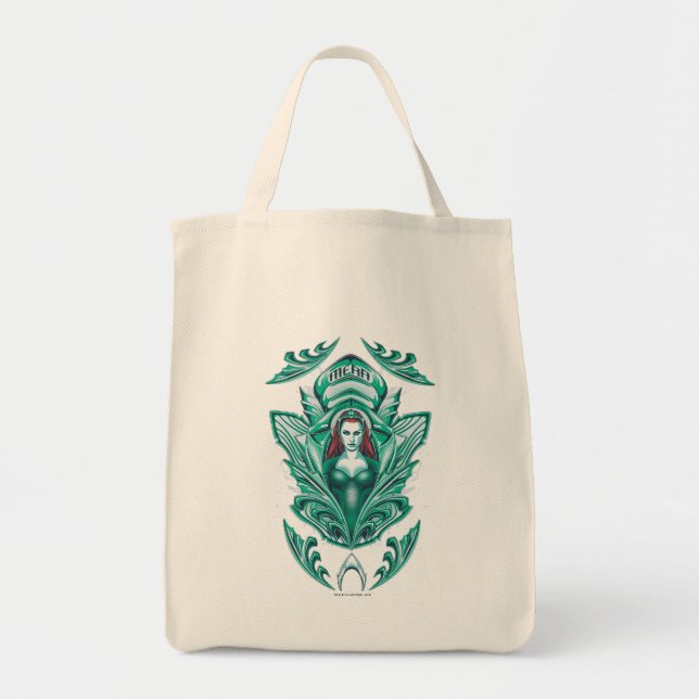 Bolsa Tote Aquaman | Gráfico Mera Ornamentado (Frente)