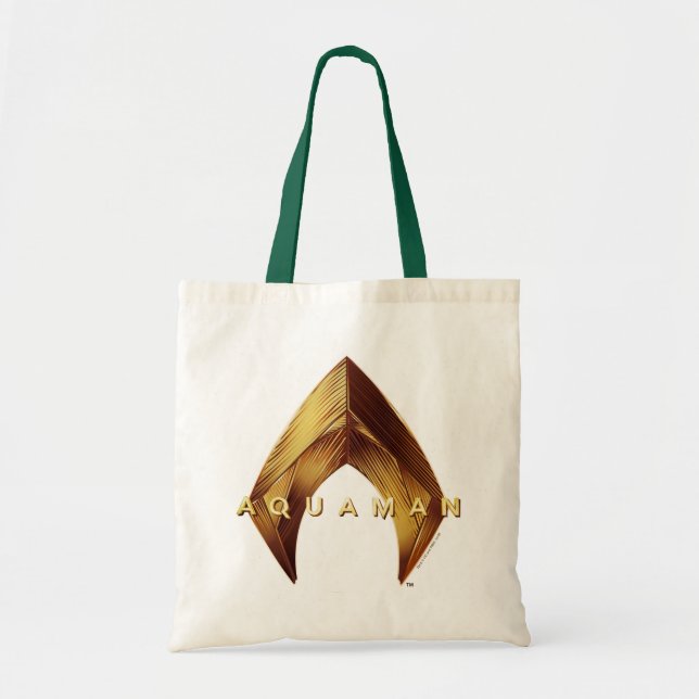 Bolsa Tote Aquaman | Logotipo Aquaman do Ouro (Frente)