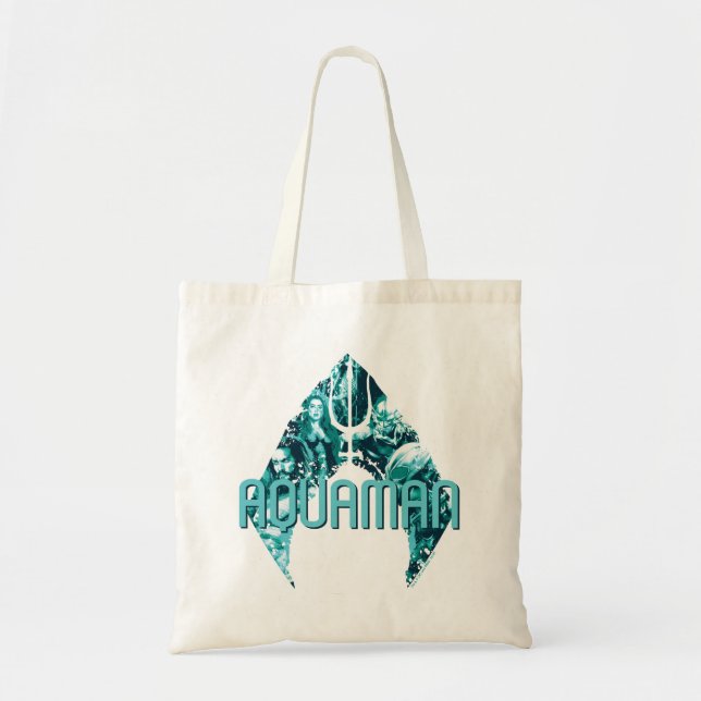 Bolsa Tote Aquaman | Orin, Mera, Orm & Black Manta, Símbolo (Frente)