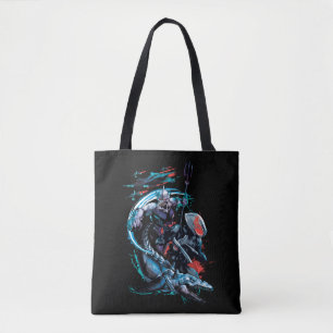 Bolsa Tote Aquaman Orm, Manta preto, Tylosaur, & navios