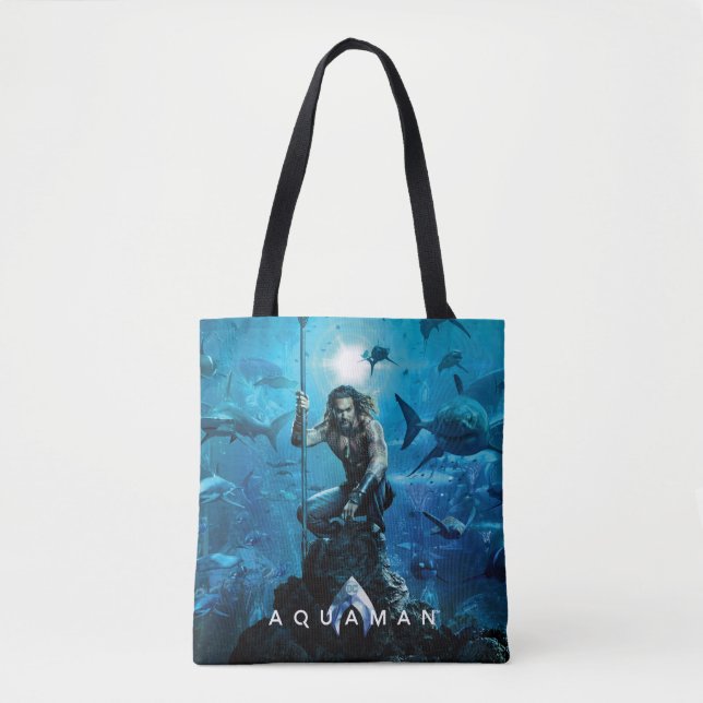 Bolsa Tote Aquaman | Prince Orin Com Animais Aquáticos (Frente)