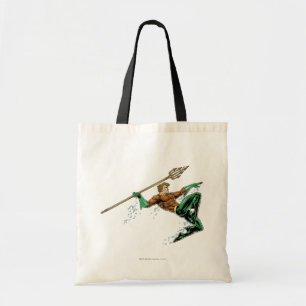 Bolsa Tote Aquaman Pulando com Lança