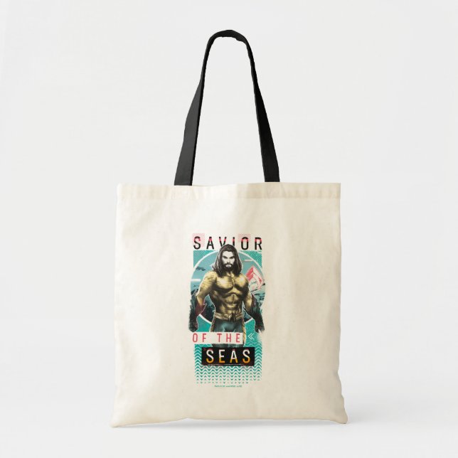 Bolsa Tote Aquaman | "Salvador Dos Mares" — Gráfico Modernist (Frente)