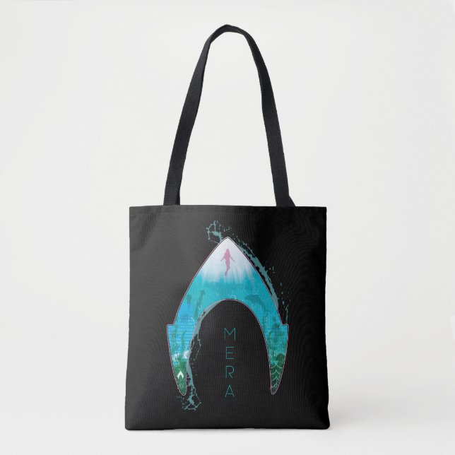 Bolsa Tote Aquaman | vê completamente o gráfico do oceano do (Frente)