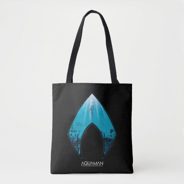 Bolsa Tote Aquaman | vê completamente o gráfico do oceano do (Frente)