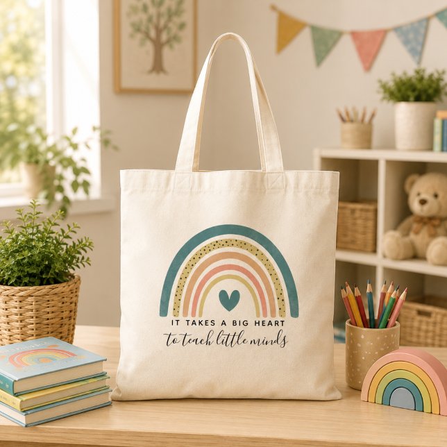 Bolsa Tote Aquarela Arco-íris Agradecimento aos Professores  (Watercolor Rainbow Teacher Appreciation Tote Bag)
