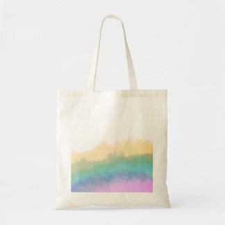 Bolsa Tote Aquarela arco-íris pincelada