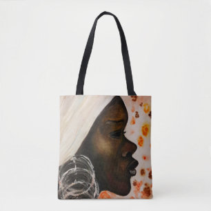 Bolsa Tote Aquarela - Beleza Africana - Pintura Moderna