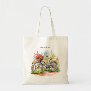 Bolsa Tote Aquarela Bicicleta