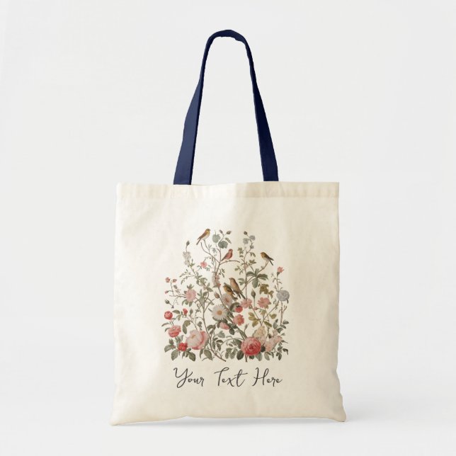 Bolsa Tote Aquarela de Flores Silvestres Florais Personalizad (Frente)