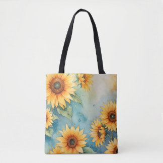 Bolsa Tote Aquarela Dosagem de Ruptura de Girassol