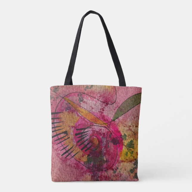 Bolsa Tote Aquarela E Abstrato De Tinta Belas Artes (Verso)