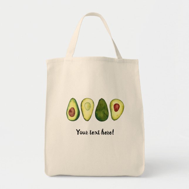 Bolsa Tote Aquarela Elegante Avocado  (Frente)