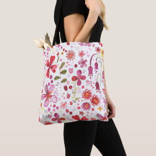 Bolsa Tote Aquarela Floral