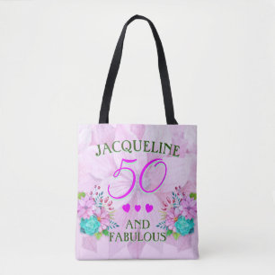 Bolsa Tote Aquarela Floral 50 e Fabuloso