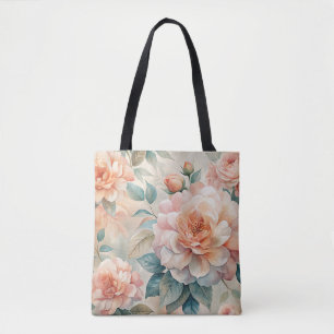 Bolsa Tote Aquarela Floral Delicada