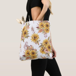 Bolsa Tote Aquarela Girassóis