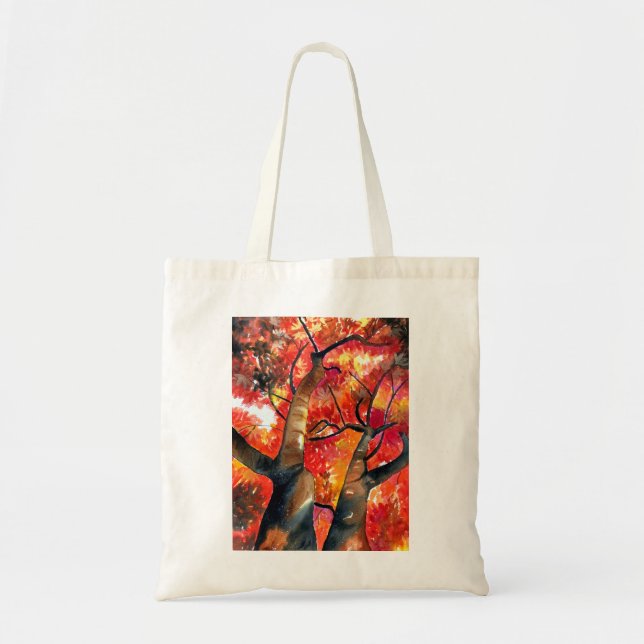 Bolsa Tote Aquarela japonesa - carpintaria (Frente)