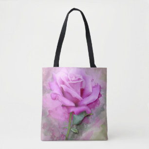 Bolsa Tote Aquarela Lilac Pastel Rosa