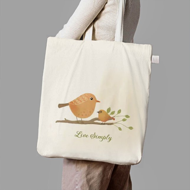 Bolsa Tote Aquarela lindíssimas aves tocas (Watercolor beautiful birds tote Bag
)