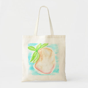 Bolsa Tote Aquarela Manga Pintada à Mão Cozinha Tropical   